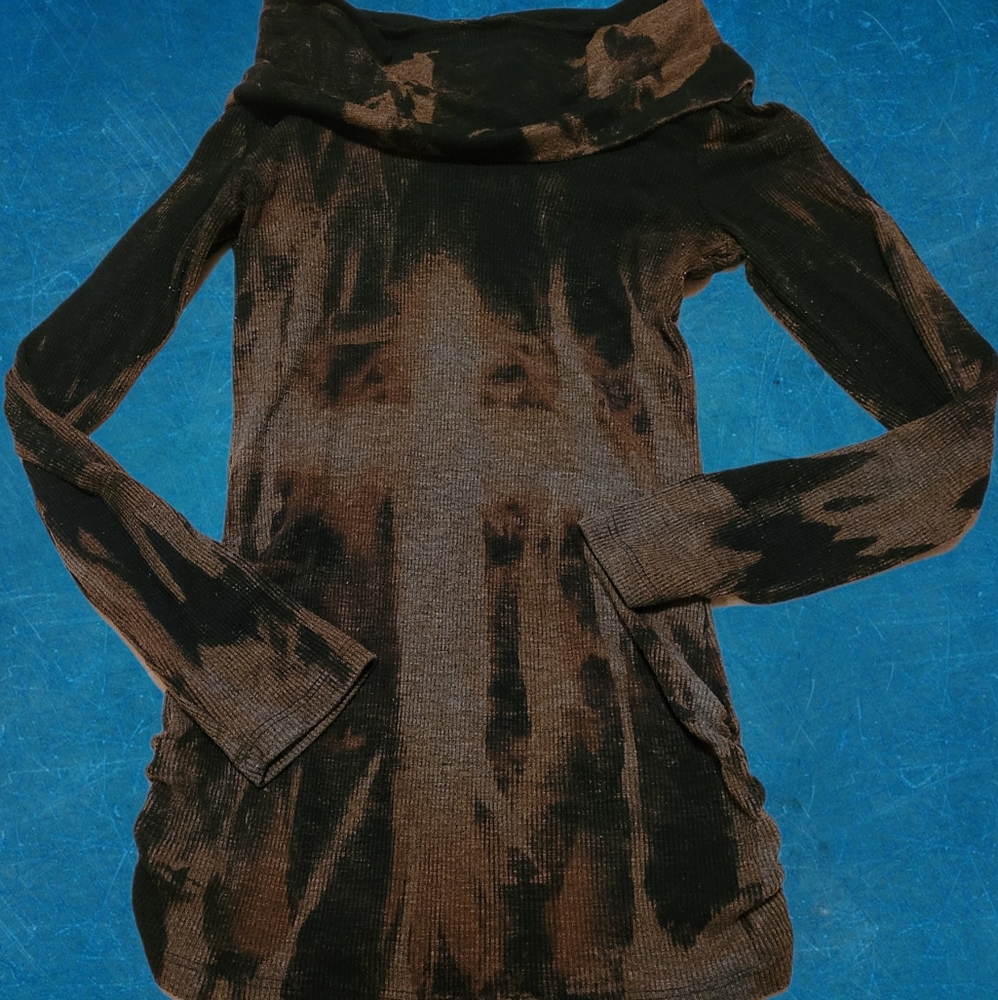 Cowl Neck Cross Long Sleeve